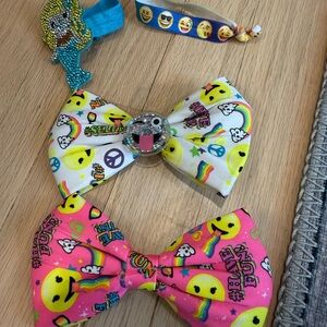 Colorful Emoji Hair Bow Set